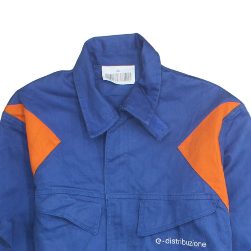 e-distribuzione Men's Blue Workwear Cotton Jacket Size 46 Regular