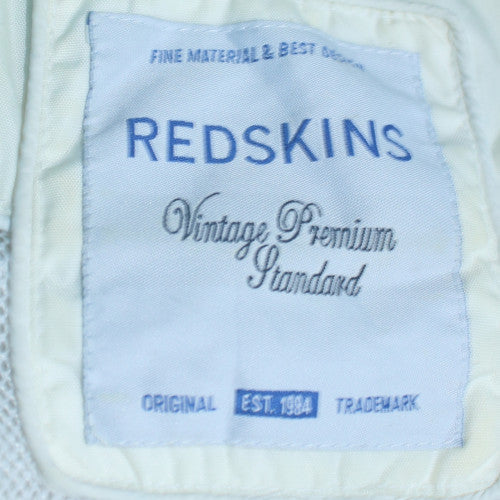 Redskins Men's White Varsity Jacket M Lightweight Full Zip