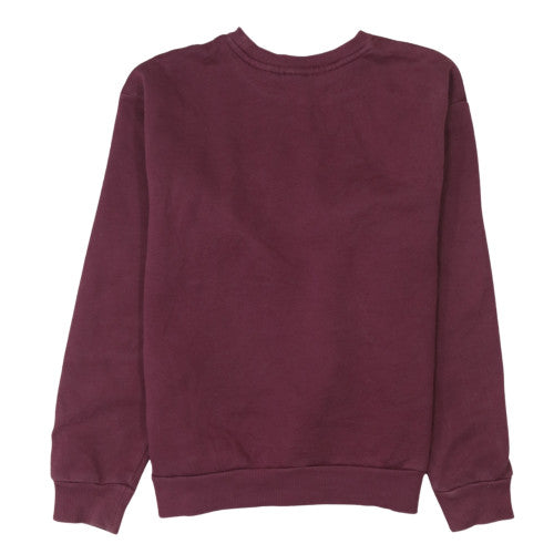 Puma Womens Burgundy Crew Neck Pullover Sweatshirt XS