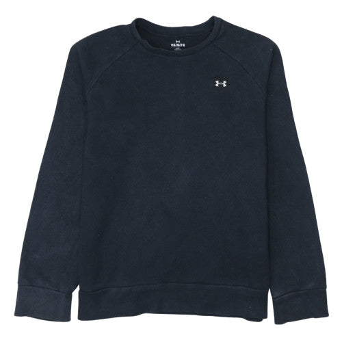 Under Armour Boys Black Fleece Pullover Sweatshirt Size 158 Crew Neck