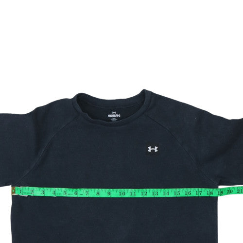 Under Armour Boys Black Fleece Pullover Sweatshirt Size 158 Crew Neck