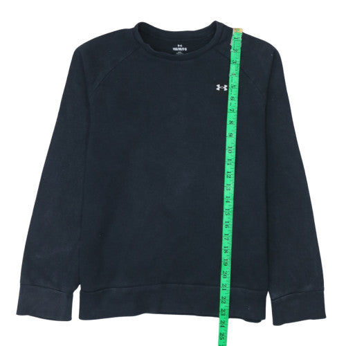 Under Armour Boys Black Fleece Pullover Sweatshirt Size 158 Crew Neck