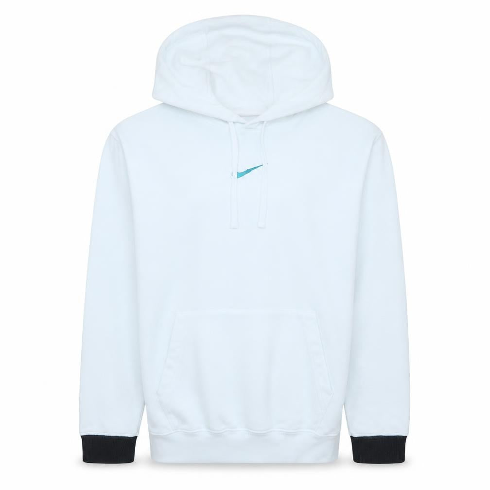Nike Men’s White Pullover Hoodie S Regular Fit Fleece Sportswear