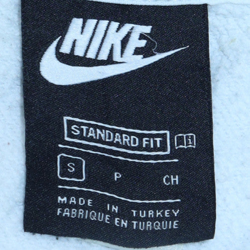 Nike Men’s White Pullover Hoodie S Regular Fit Fleece Sportswear