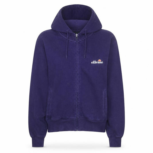 Front view of Ellesse Women's Purple Full Zip Hoodie, size 12, Cotton Blend