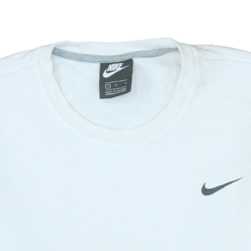 Nike Men's White Crew Neck Pullover Sweatshirt L