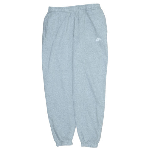 Nike Men Grey Fleece Sweatpants L Regular Fit Casual Trousers