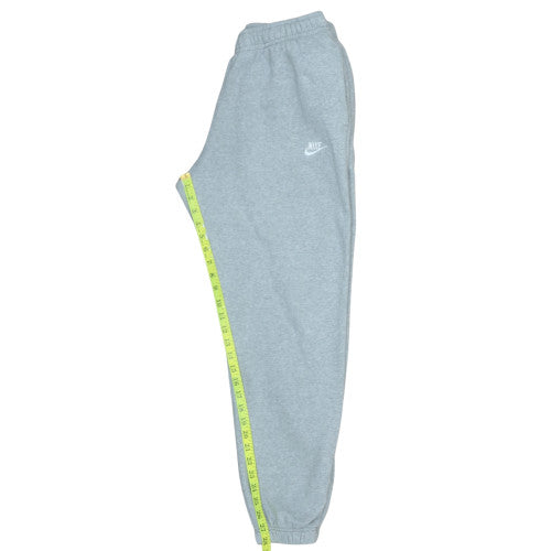 Nike Men Grey Fleece Sweatpants L Regular Fit Casual Trousers