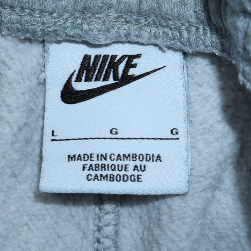Nike Men Grey Fleece Sweatpants L Regular Fit Casual Trousers