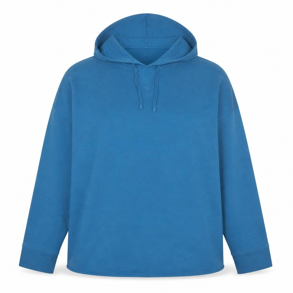 Front view of Nike Yoga Women's Blue Dri-FIT Pullover Hoodie, size XL
