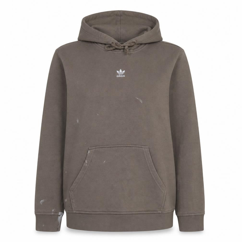 Front view of Adidas women’s brown pullover hoodie, size UK 14, hooded sweatshirt