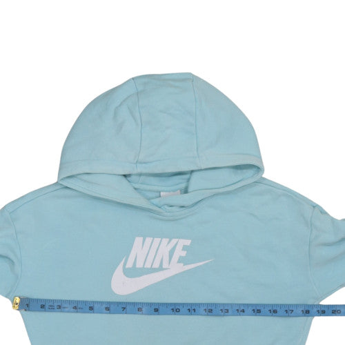Nike Girls Blue Pullover Hoodie Large Cotton Blend Sweatshirt