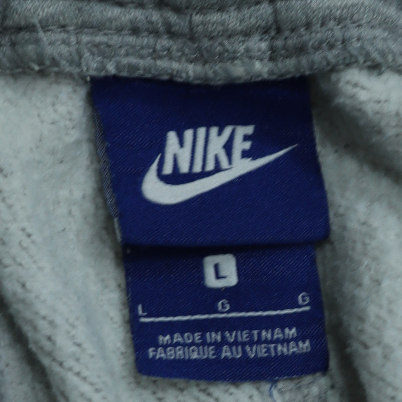 Nike Mens Grey Cotton Blend Jogger Sweatpants L Regular Fit