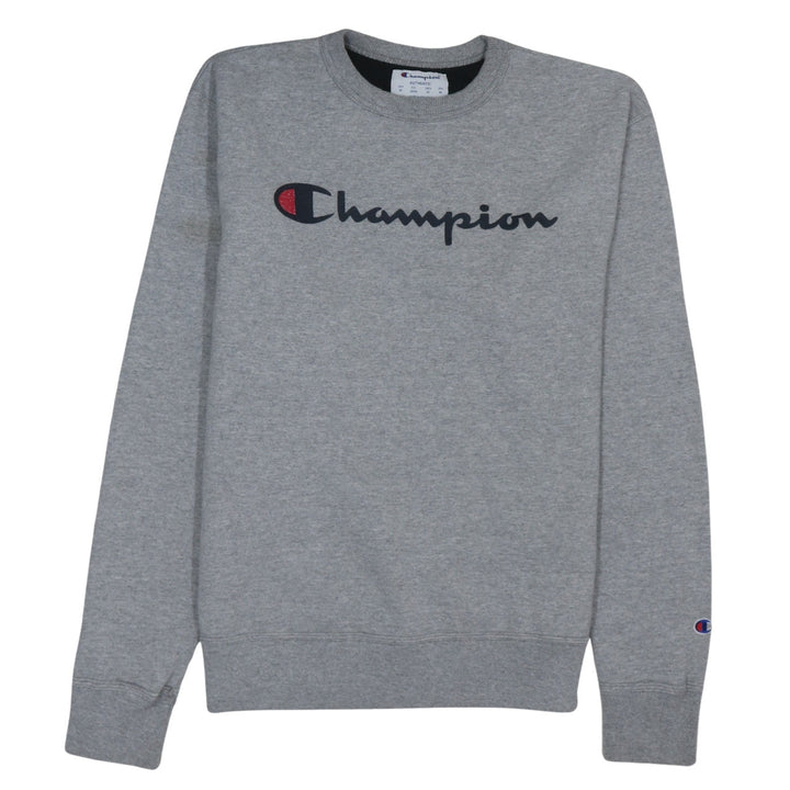 Champion Men's Grey Pullover Sweatshirt M Regular Fit Crew Neck
