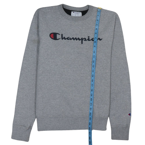Champion Men's Grey Pullover Sweatshirt M Regular Fit Crew Neck