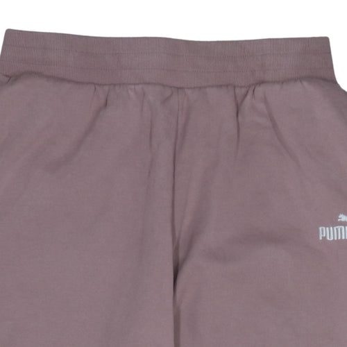 Puma Womens Mauve Jogger Sweatpants L Elastic Waist Casual Trousers