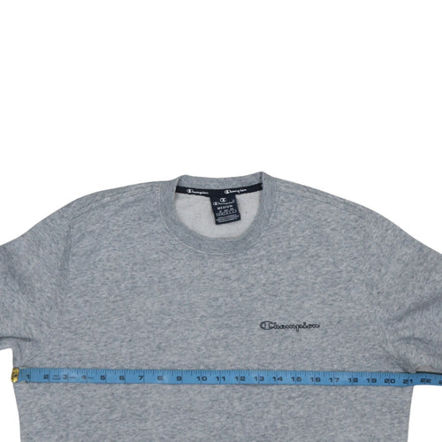 Champion Men's Grey Pullover Sweatshirt Medium Crew Neck Logo