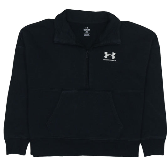 Under Armour Mens Black Small 1/2 Zip Fleece Sweatshirt