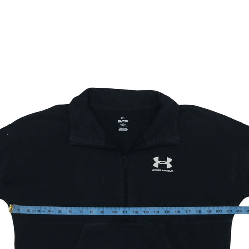 Under Armour Mens Black Small 1/2 Zip Fleece Sweatshirt