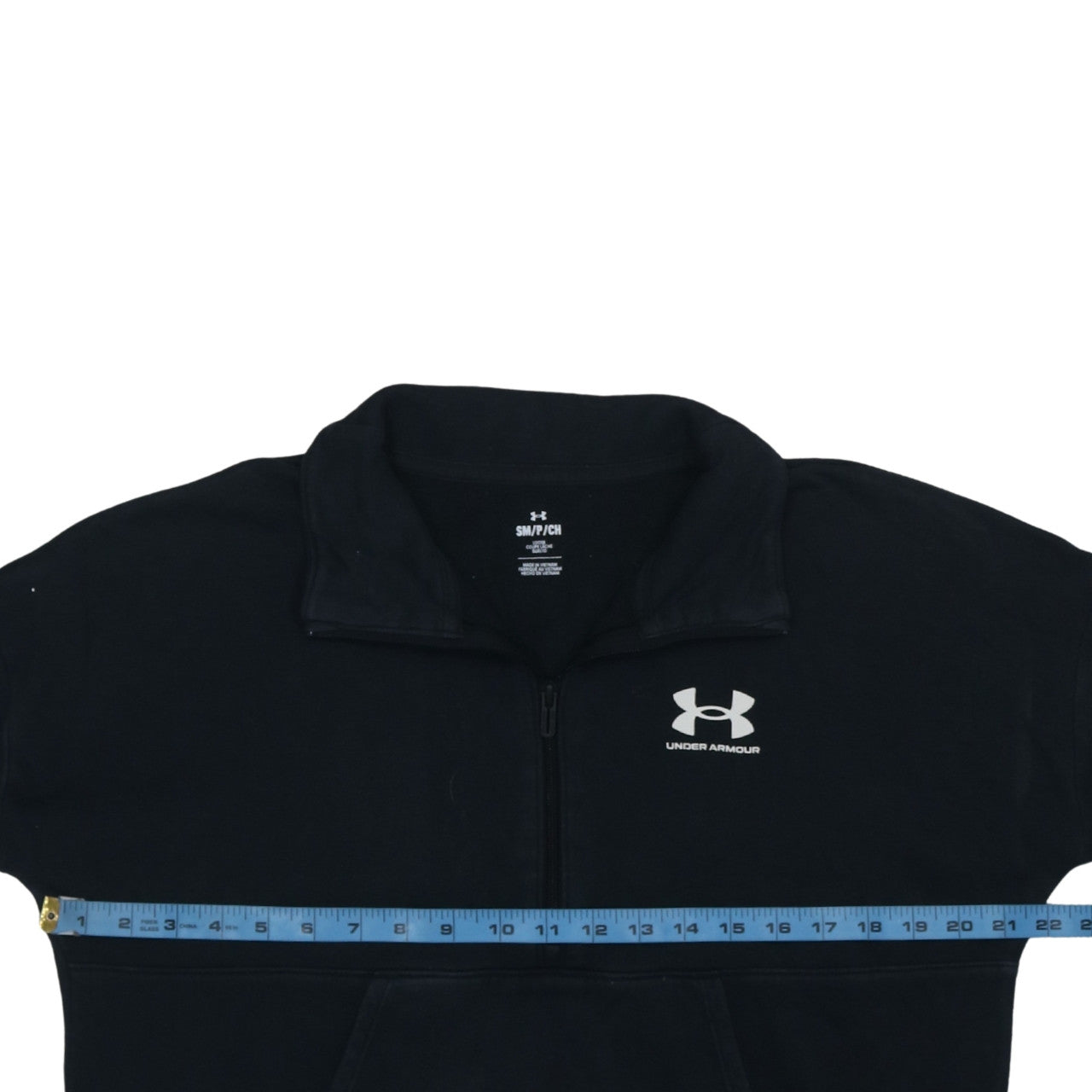 Under Armour Mens Black Small 1/2 Zip Fleece Sweatshirt