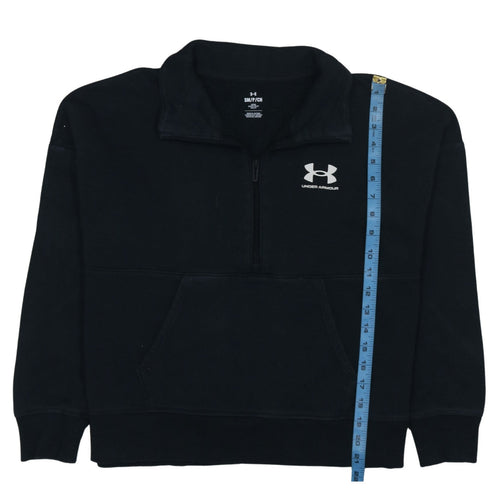 Under Armour Mens Black Small 1/2 Zip Fleece Sweatshirt