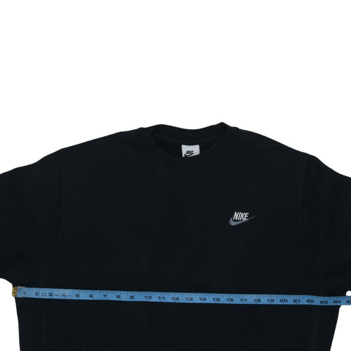 Nike Men's Black Medium Pullover Sweatshirt Crew Neck Logo Jumper