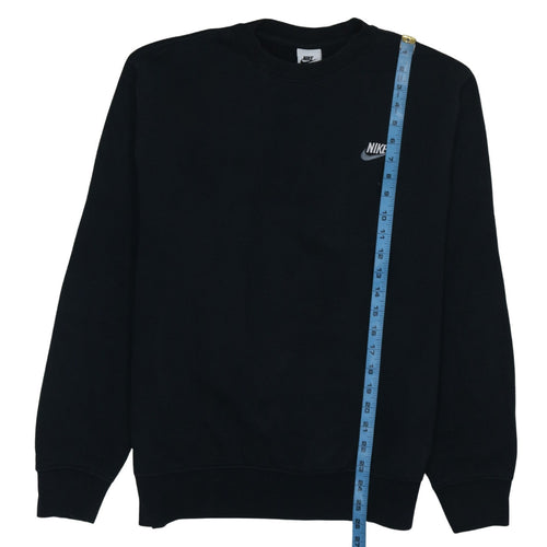Nike Men's Black Medium Pullover Sweatshirt Crew Neck Logo Jumper