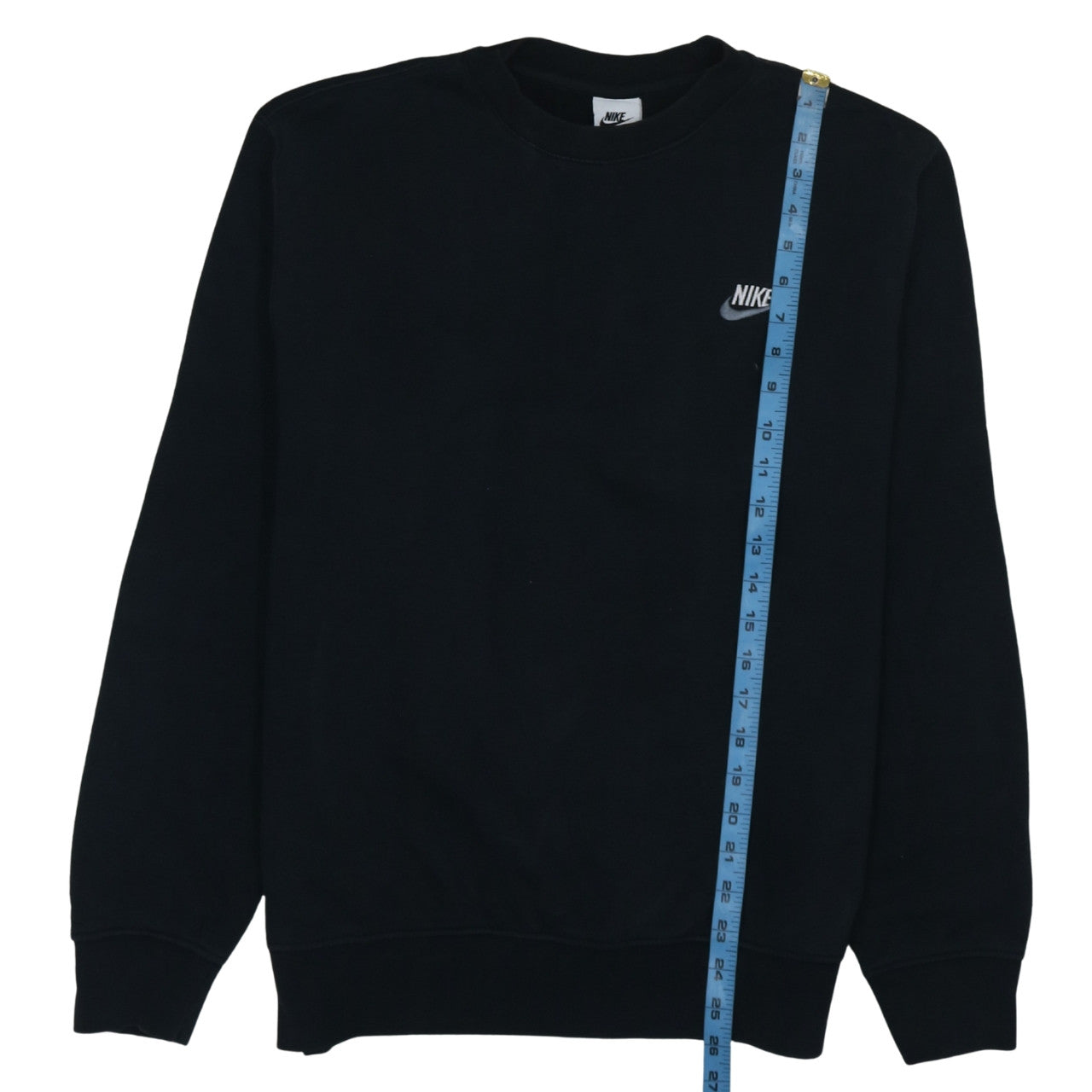 Nike Men's Black Medium Pullover Sweatshirt Crew Neck Logo Jumper