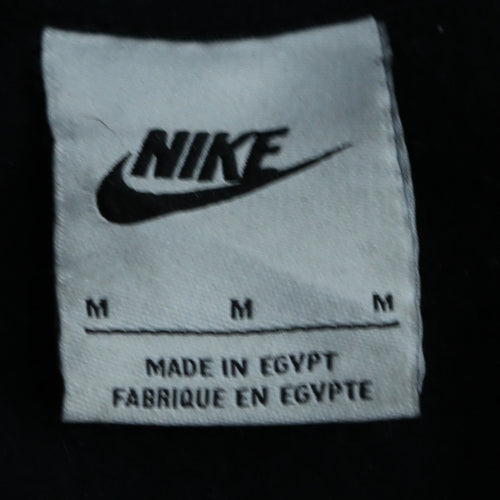 Nike Men's Black Medium Pullover Sweatshirt Crew Neck Logo Jumper