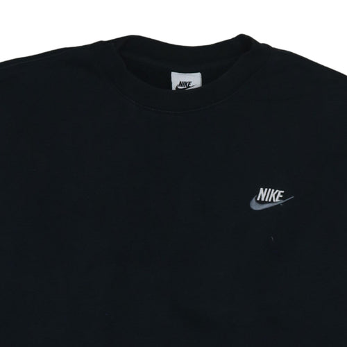 Nike Men's Black Medium Pullover Sweatshirt Crew Neck Logo Jumper