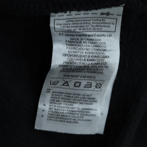 Adidas Men's Black Pullover Hoodie M Sports Fleece Sweatshirt