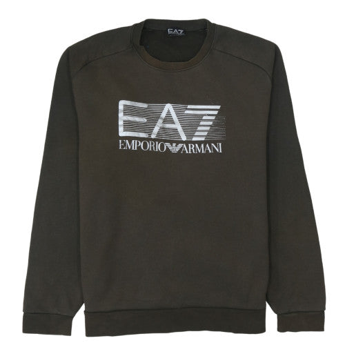 Emporio Armani EA7 Men's Black Crew Neck Sweatshirt M Classic Fit