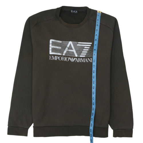 Emporio Armani EA7 Men's Black Crew Neck Sweatshirt M Classic Fit