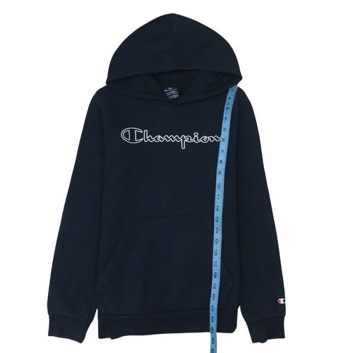 Champion Boys Black Pullover Hoodie XL 13-14 Years Fleece Logo Sweatshirt