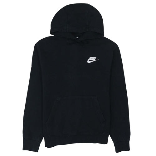 Nike Men's Black Pullover Hoodie Size M Logo Fleece Sweatshirt