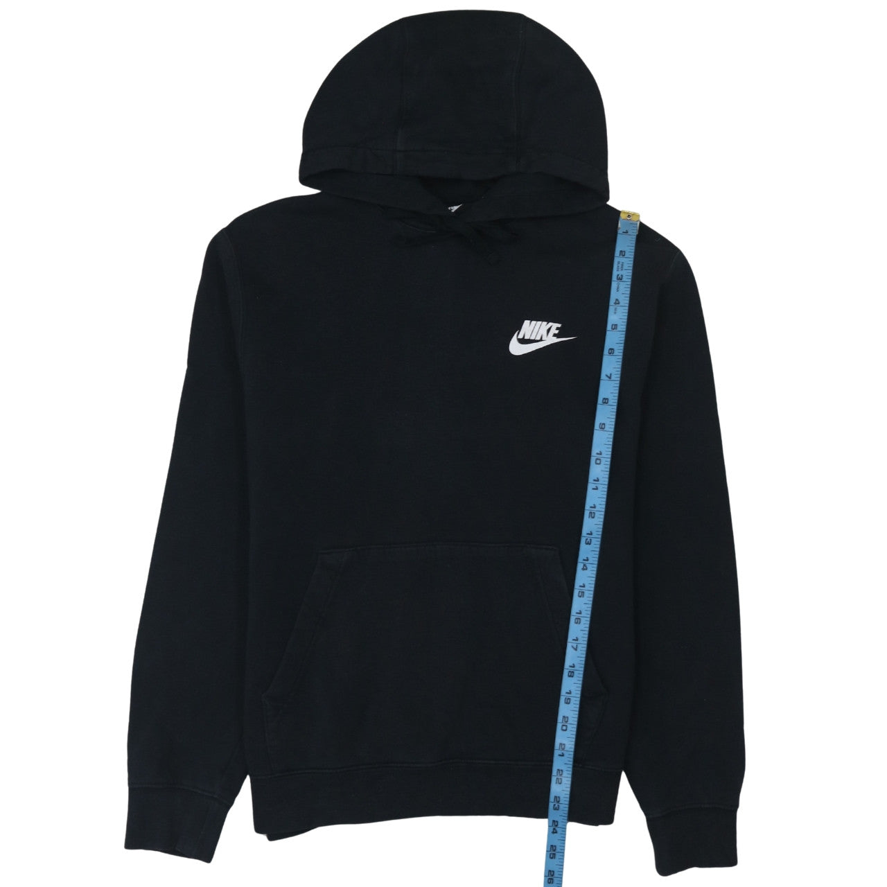 Nike Men's Black Pullover Hoodie Size M Logo Fleece Sweatshirt