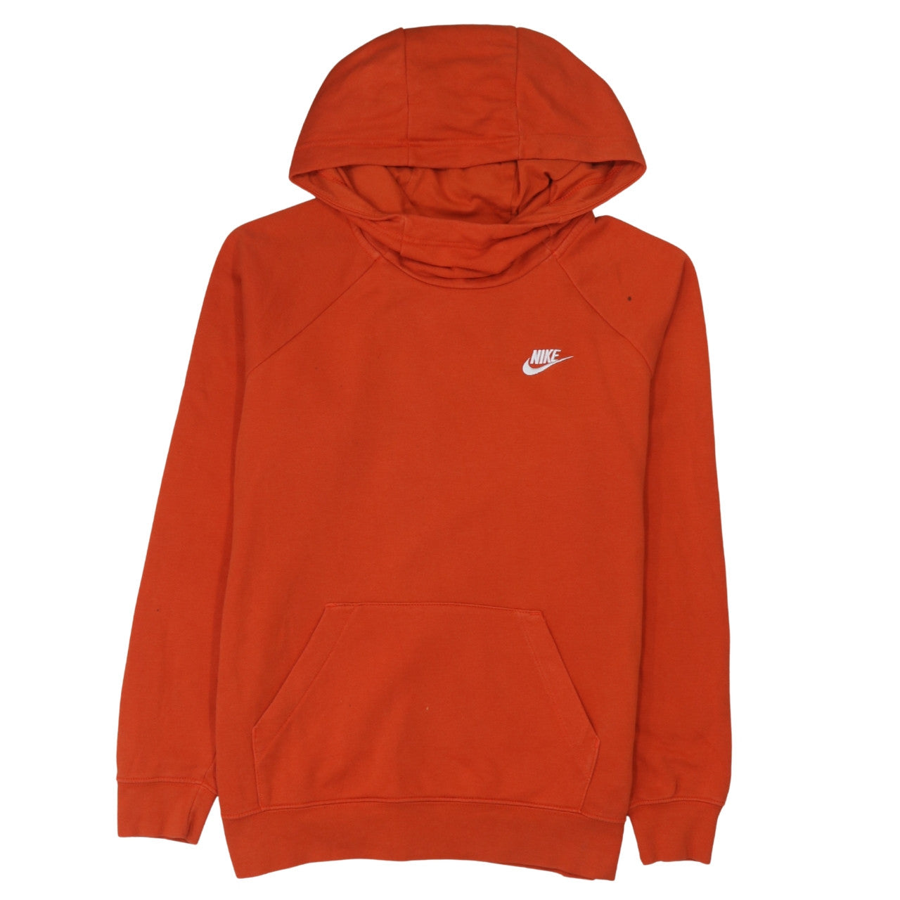 Nike Men's Orange Pullover Hoodie M Sports Logo Sweatshirt
