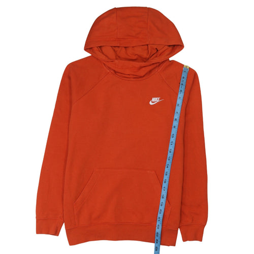 Nike Men's Orange Pullover Hoodie M Sports Logo Sweatshirt