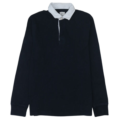 Marks and Spencer Men's Dark Navy Long Sleeve Polo Shirt M