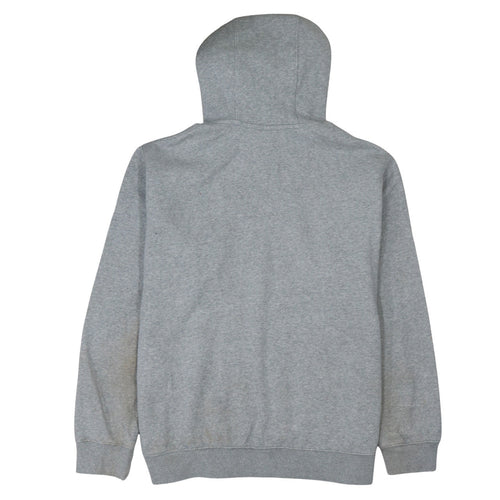 Nike Men's Grey Pullover Hoodie L Logo Fleece Cotton Blend