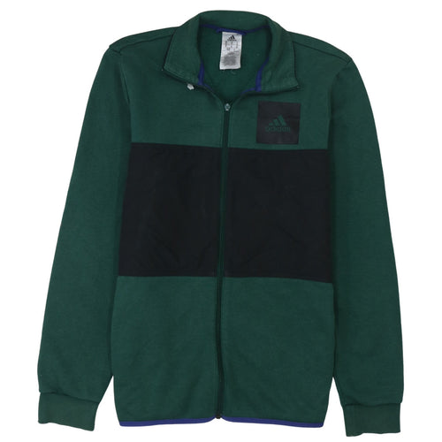 Adidas Men's Green & Black Track Jacket Size M Full Zip Athletic