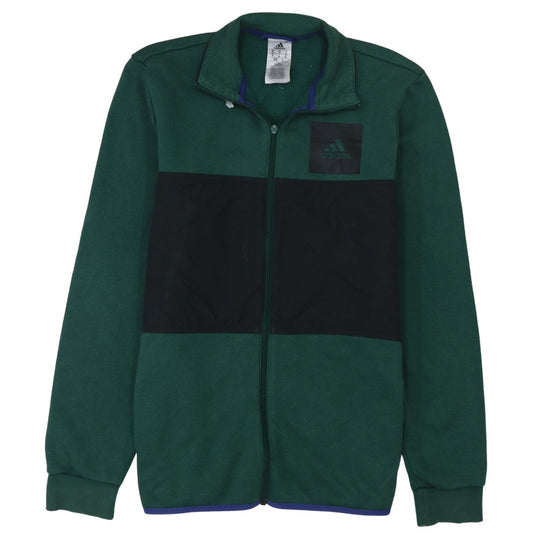 Adidas Men's Green & Black Track Jacket Size M Full Zip Athletic