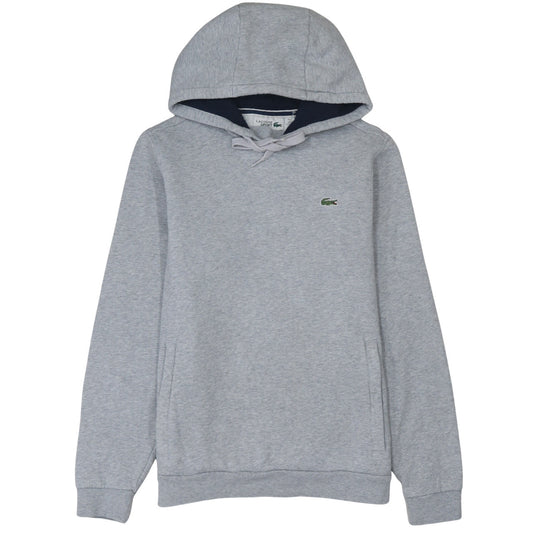 Lacoste Sport Men's Grey Pullover Hoodie Size S Cotton Blend