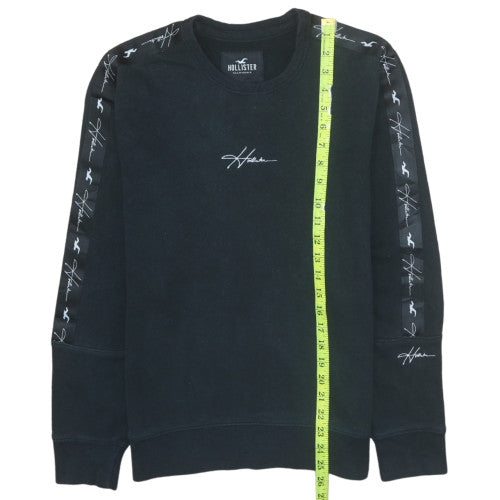 Hollister Men's Black XS Pullover Crew Neck Logo Sweatshirt