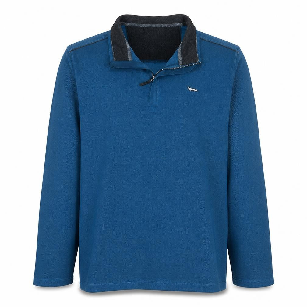 Calvin Klein Men's Blue XL 1/4 Zip Henley Sweatshirt
