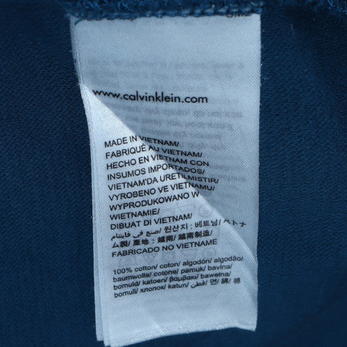 Calvin Klein Men's Blue XL 1/4 Zip Henley Sweatshirt