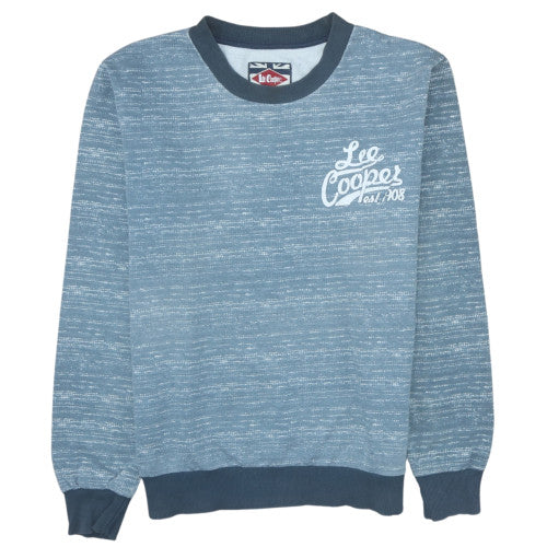 Lee Cooper Mens Blue Crew Neck Pullover Sweatshirt L
