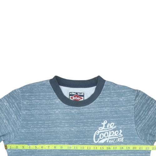 Lee Cooper Mens Blue Crew Neck Pullover Sweatshirt L