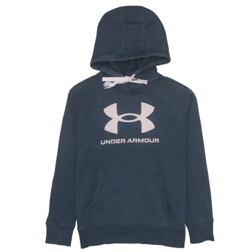 Under Armour Men's Blue Pullover Hoodie M Logo Fleece Sweatshirt