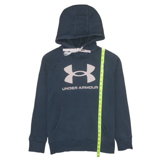 Under Armour Men's Blue Pullover Hoodie M Logo Fleece Sweatshirt
